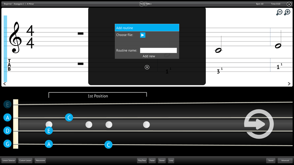 Purely Fiddle Screenshot Add Import Content